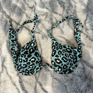 Leopard Print Bikini Top